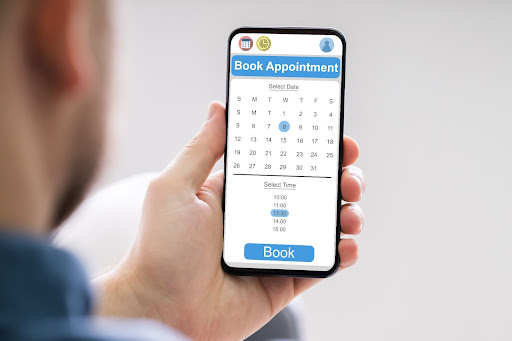 book appointment app on phone