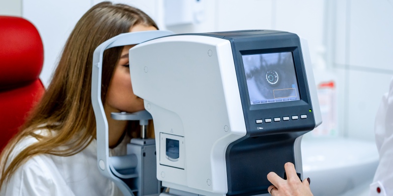 using the latest technology for an eye exam